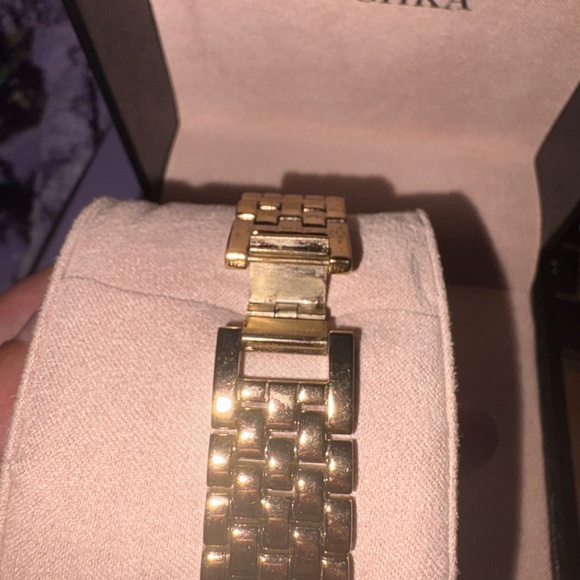 Gold-Tone Bracelet Watch With Star Accents - Picture 4 of 5